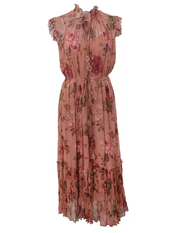 【意大利】ZIMMERMANN 花卉印花真絲連衣裙 1