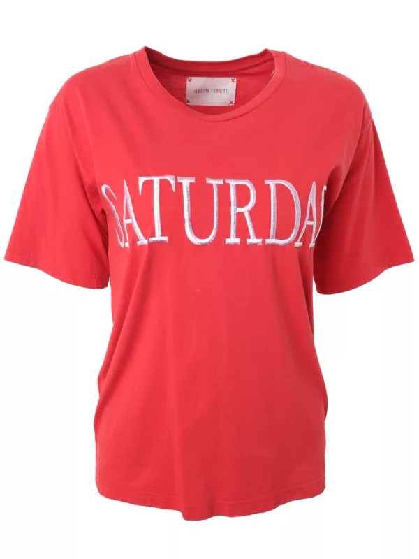 【二手】ALBERTA FERRETTI SATURDAY 刺繡T恤 XS