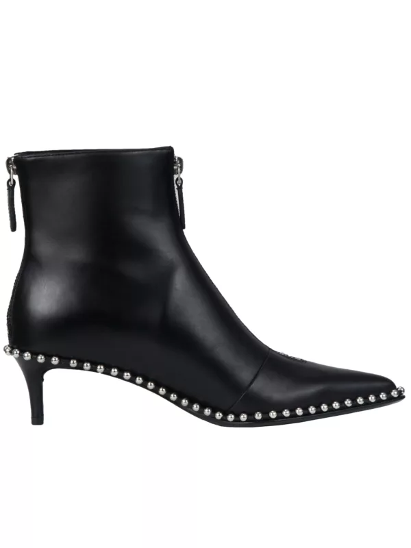 【二手】ALEXANDER WANG ERI 鉚釘高跟短靴 36.5