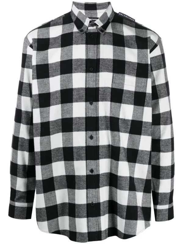 【意大利】BALENCIAGA 棉質格紋襯衫 39