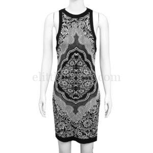 【全新】BALMAIN 提花蕾絲印花迷你連身裙 38 E19008