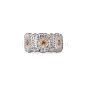 【二手】BUCCELLATI BLOSSOMS ETERNELLE銀質鍍金戒指52 RR2037