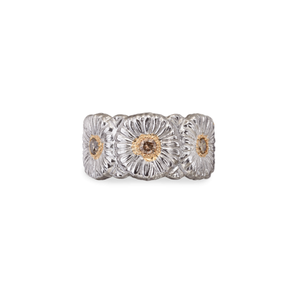 【二手】BUCCELLATI BLOSSOMS ETERNELLE銀質鍍金戒指52 RR2037