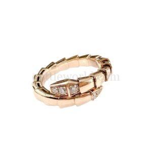【二手】BVLGARI SERPENTI VIPER 18K 玫瑰金戒指 56 PD2110