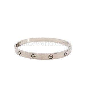 【二手】CARTIER LOVE 18K白金手鐲 19 PD2152