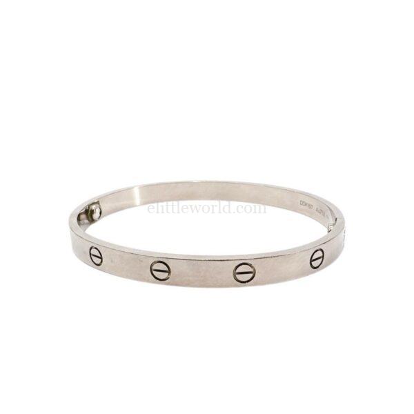 【二手】CARTIER LOVE 18K白金手鐲 19 PD2152