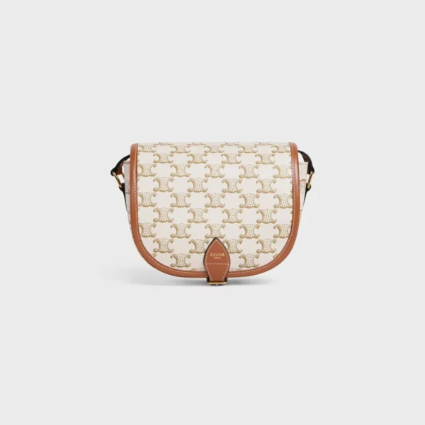【二手】CELINE TRIOMPHE帆布 FOLOC 中號手袋 RR2279