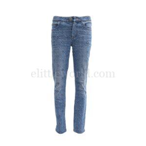 【二手】CHANEL 菱格紋印花修身牛仔褲 36 VV1100