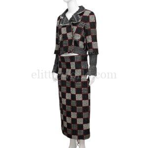 【未使用品】CHANEL 羊毛和金銀絲夾克襯衫裙套裝 44 E23264