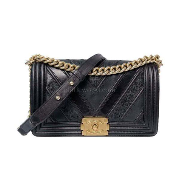 【二手】CHANEL BOY CHEVRON 25 垂蓋手袋 YY2002