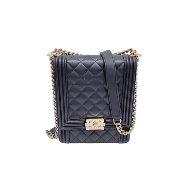 【二手】CHANEL BOY NORTH/ SOUTH 直立式單肩包 YY2130