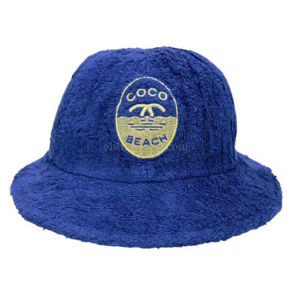【二手】CHANEL COCO BEACH 藍色 漁夫帽 PD2202