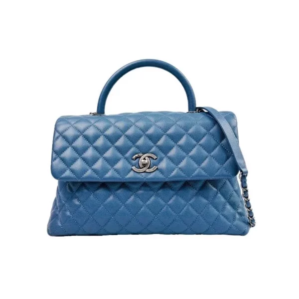 【二手】 CHANEL COCO HANDLE 大號 藍色手袋 PD2351