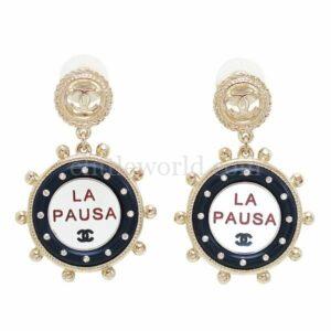 【二手】CHANEL LA PAUSA 吊墜耳環 E14305