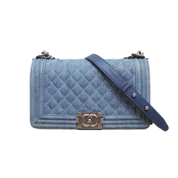【二手】CHANEL LEBOY 中號牛仔翻蓋手袋 RR2290