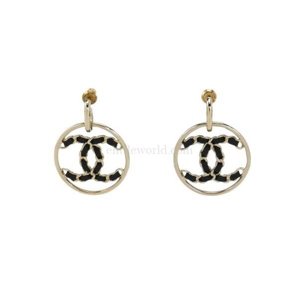 【二手】CHANEL 皮穿鏈耳環 PD2160