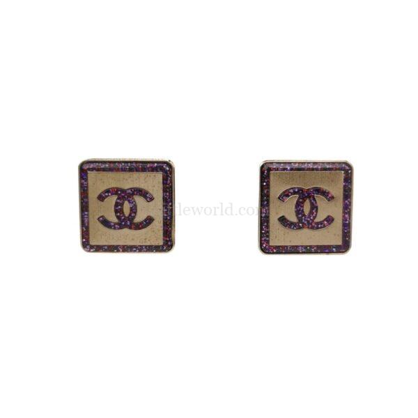 【二手】CHANEL 方形耳環 PD2162