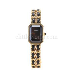【中古】CHANEL PREMIERE 20 方形石英手錶 H0001 B1298