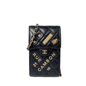【二手】CHANEL RUE CAMBON 鏈條手機袋 RR2273