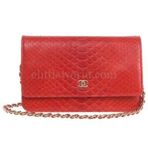 【二手】CHANEL WOC 蛇皮革鏈條包