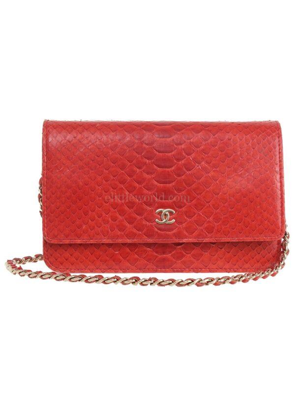 【二手】CHANEL WOC 蛇皮革鏈條包