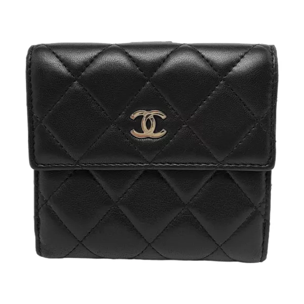 【二手】CHANEL 細號垂蓋銀包 YY2079