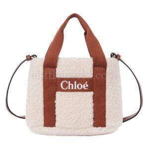 【意大利】CHLOE KIDS LOGO 印花雙色托特包