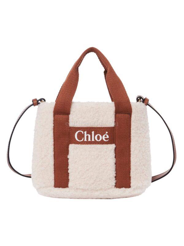 【意大利】CHLOE KIDS LOGO 印花雙色托特包