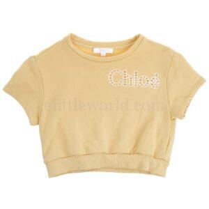 【二手】CHLOE KIDS LOGO 刺繡孔眼T恤 6Y