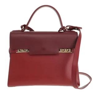【二手】DELVAUX TEMPETE 拼色皮革手袋