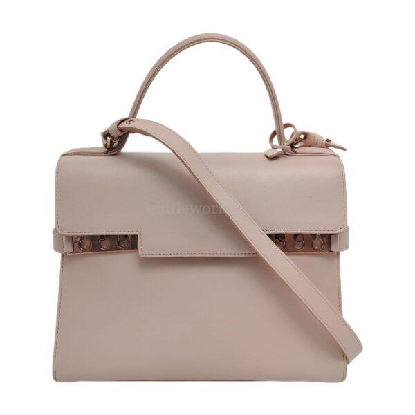 【二手】DELVAUX TEMPETE 淡粉紅色中號手袋 PD2141