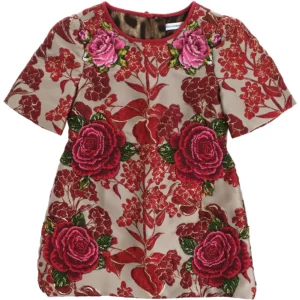 【二手】DOLCE & GABBANA KIDS 浮雕花卉連衣裙 3Y