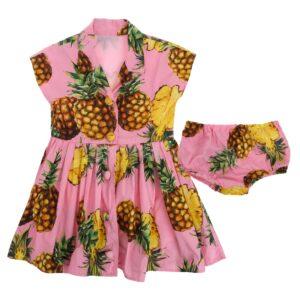 【二手】DOLCE & GABBANA KIDS 菠蘿印花連衣裙 3Y