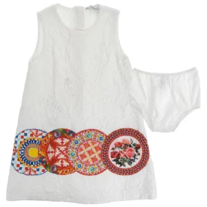 【二手】DOLCE & GABBANA KIDS 浮雕印花連衣裙 3Y