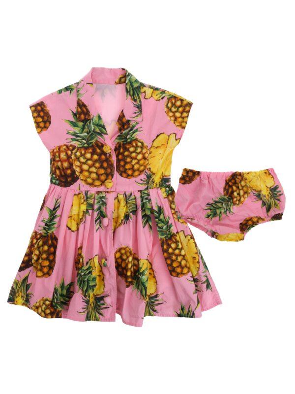 【二手】DOLCE & GABBANA KIDS 菠蘿印花連衣裙 3Y