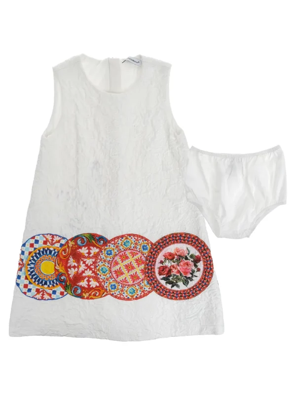 【二手】DOLCE & GABBANA KIDS 浮雕印花連衣裙 3Y