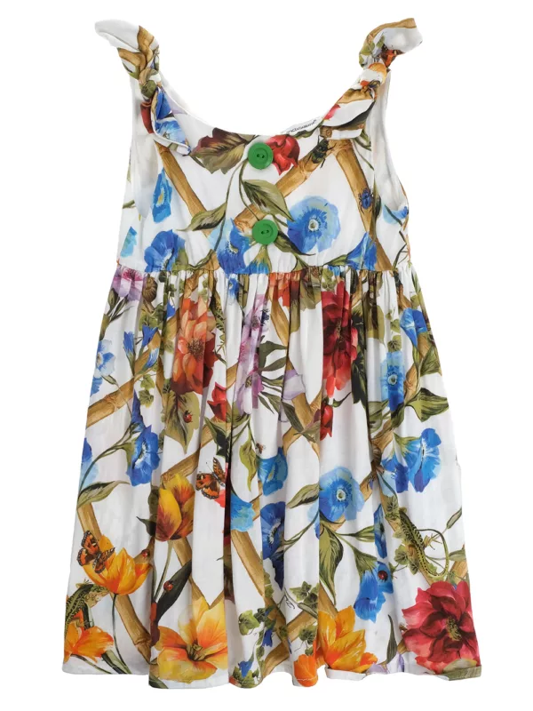 【二手】DOLCE & GABBANA KIDS 花卉印花無袖連衣裙 6Y