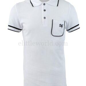 【二手】DOLCE & GABBANA 對比飾邊POLO衫 M