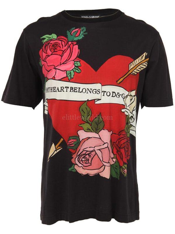 【二手】DOLCE & GABBANA 圖案印花T恤 46