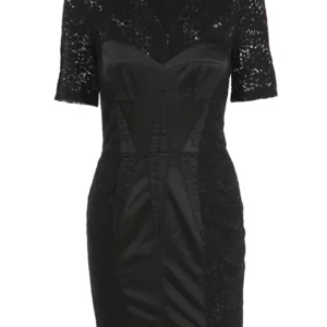 【二手】ELISABETTA FRANCHI 蕾絲拼接連衣裙 L