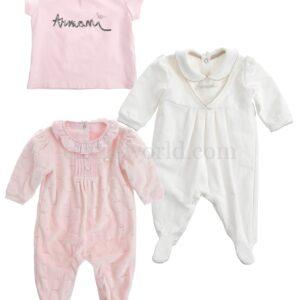 【二手】EMPORIO ARMANI KIDS 兒童T恤及連體衣三件套 3M