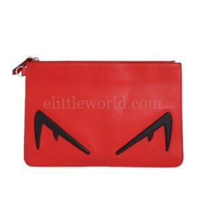 【二手】FENDI 小怪獸皮革手拿包 S3006