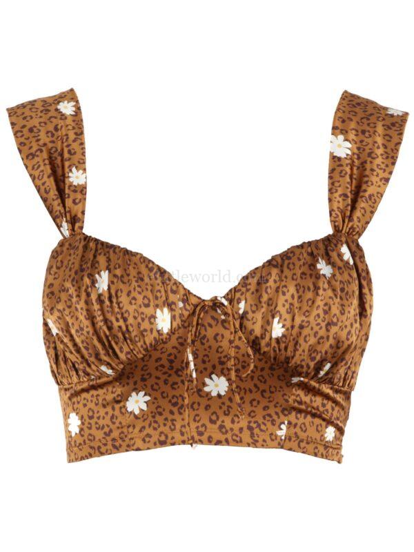 【二手】FOR LOVE& LEMONS 雛菊印花短款上衣 XS