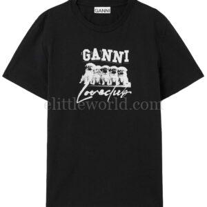 【意大利】GANNI 小狗印花棉T恤 S