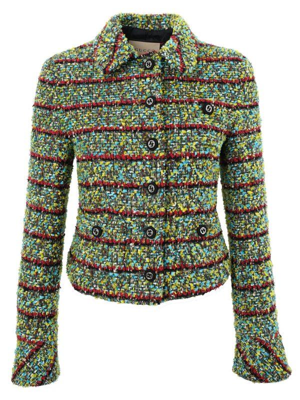 【二手】GUCCI 粗花呢單排扣夾克 38