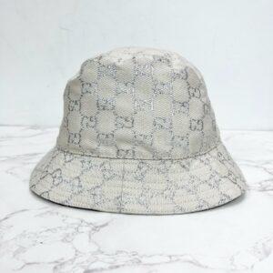 【二手】GUCCI 閃銀線雙G漁夫帽 M Y0276