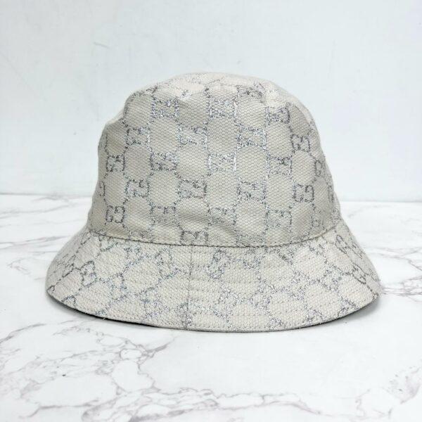 【二手】GUCCI 閃銀線雙G漁夫帽 M Y0276