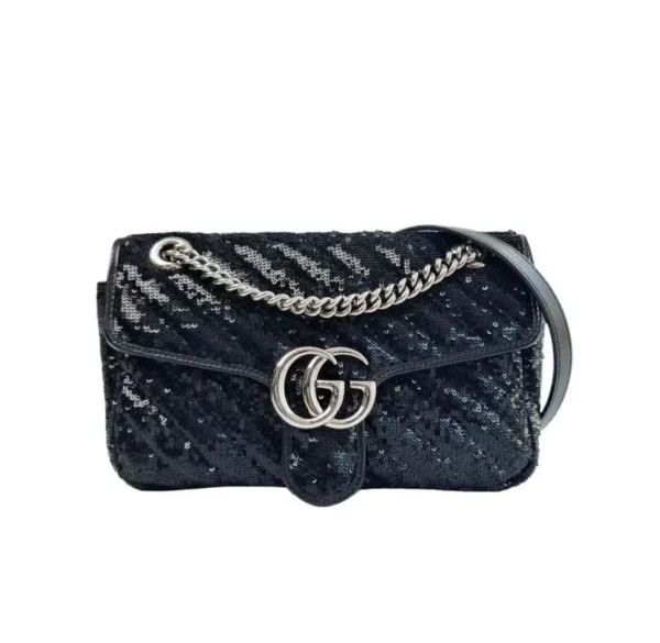 【二手】GUCCI GG MARMONT 亮片肩背袋 YY2020