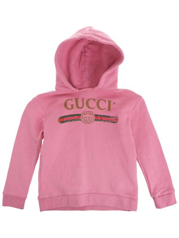 【二手】GUCCI KIDS LOGO 印花連帽衫 36M