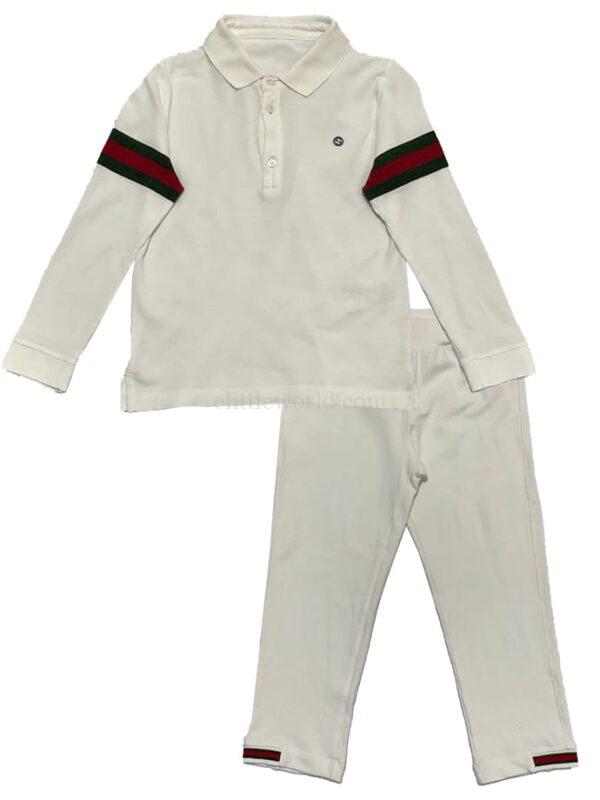 【二手】GUCCI KIDS 童裝LOGO刺繡運動套裝 3Y